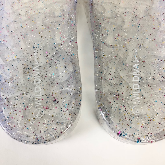 Wild Diva Transparent Glitter Jelly Slides 7 - Picture 5 of 7